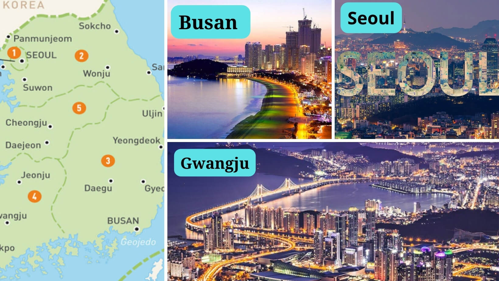 Các tỉnh thành ở Hàn Quốc