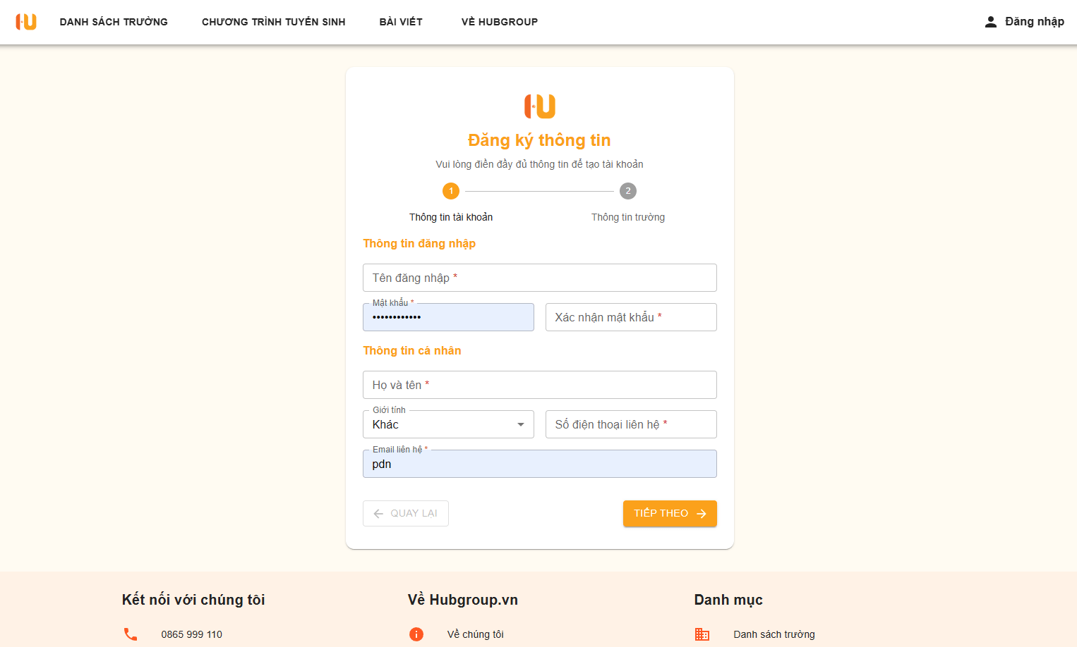 Đăng ký trường Hàn Quốc